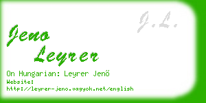 jeno leyrer business card
