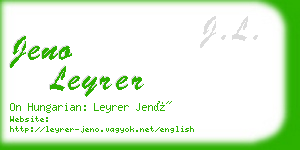 jeno leyrer business card